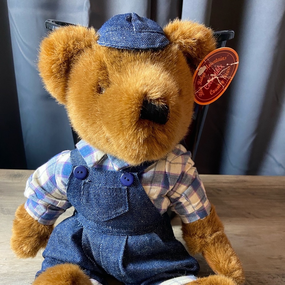 Blue Ridge Mountains Collectible Country Bears 13" Boy Bear with Clothes And tag